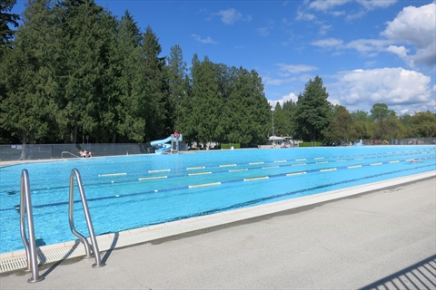 Second Beach Outdoor Swimming Pool in Stanley Park, Vancouver, BC, Canada