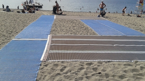 English Bay Beach Accessibility Mat, Vancouver, BC, Canada