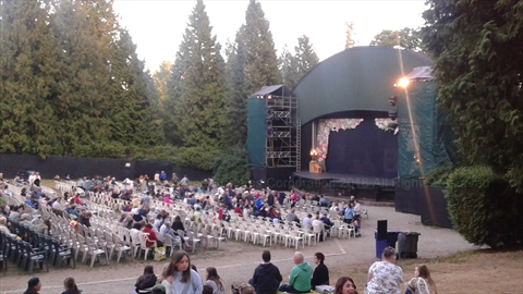 Theatre Under the Stars(TUTS) musical at Malkin Bowl in Stanley Park, Vancouver, BC, Canada
