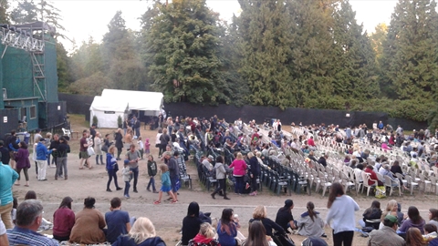 Theatre Under the Stars(TUTS) musical at Malkin Bowl in Stanley Park, Vancouver, BC, Canada