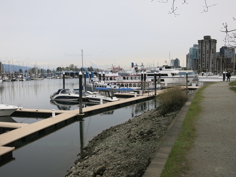 Coal Harbour Seawall in Vancouver, BC, Canada