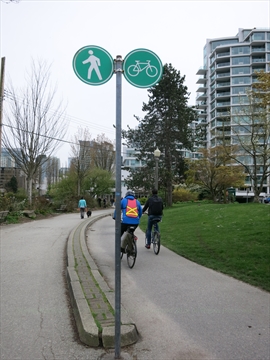 Coal Harbour Seawall in Vancouver, BC, Canada