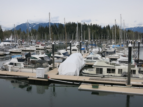 Coal Harbour Seawall in Vancouver, BC, Canada