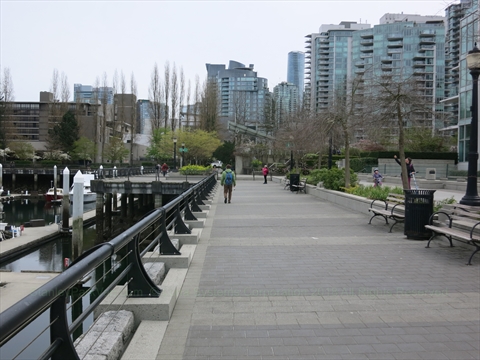 Coal Harbour Seawall in Vancouver, BC, Canada