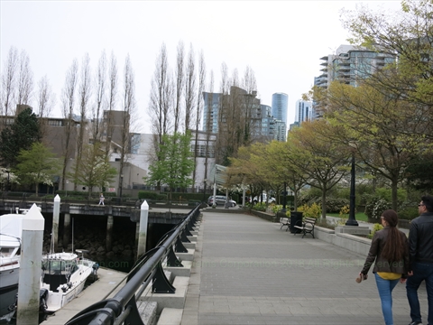 Coal Harbour Seawall in Vancouver, BC, Canada
