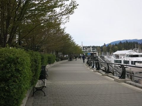 Coal Harbour Seawall in Vancouver, BC, Canada