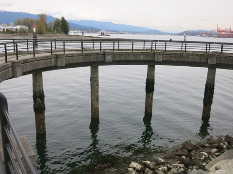Coal Harbour Seawall in Vancouver, BC, Canada