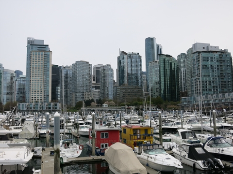 Coal Harbour Seawall in Vancouver, BC, Canada
