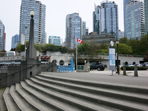 Coal Harbour Seawall in Vancouver, BC, Canada