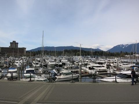 Coal Harbour Seawall in Vancouver, BC, Canada