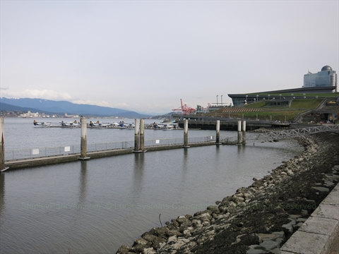 Coal Harbour Seawall in Vancouver, BC, Canada