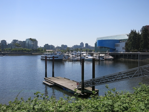 False Creek Seawall in Vancouver, BC, Canada