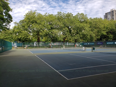 Tennis Courts in Stanley Park, Vancouver, BC, Canada