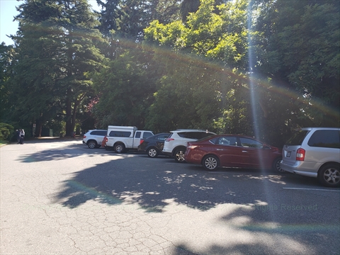 Stanley Park Pavilion parking lot in Stanley Park, Vancouver, BC, Canada
