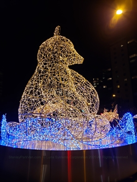 Lumiere statue near Stanley Park, Vancouver, BC, Canada