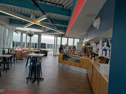 The Flying Whale Cafe dining area at Canada Place