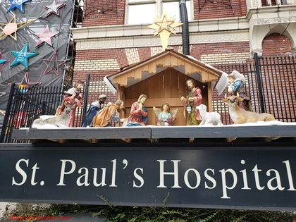St. Paul's Hospital Lights of Hope Nativity Scene, Vancouver, BC, Canada