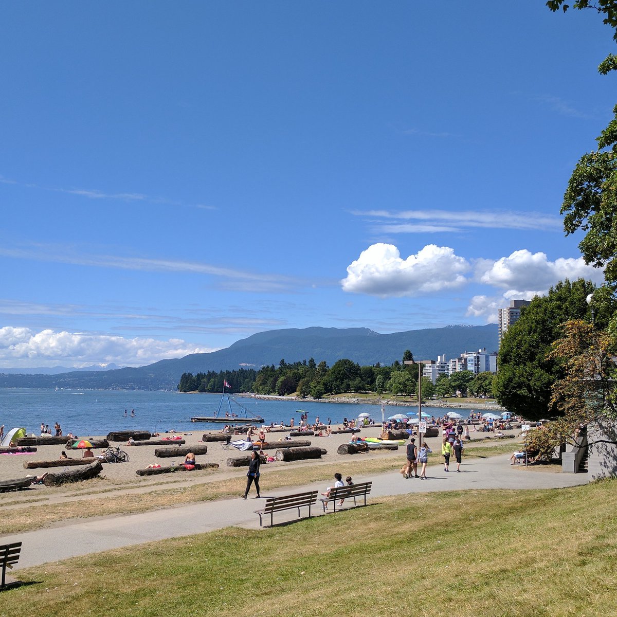 English Bay Seawall in Vancouver, BC, Canada