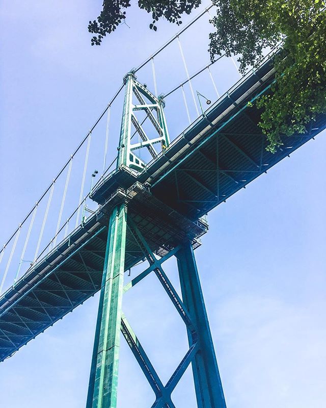 Lions Gate Bridge tower, Vancouver, BC, Canada