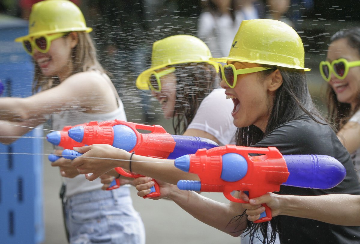 Vancouver Water Fight in Stanley Park, Vancouver, Canada