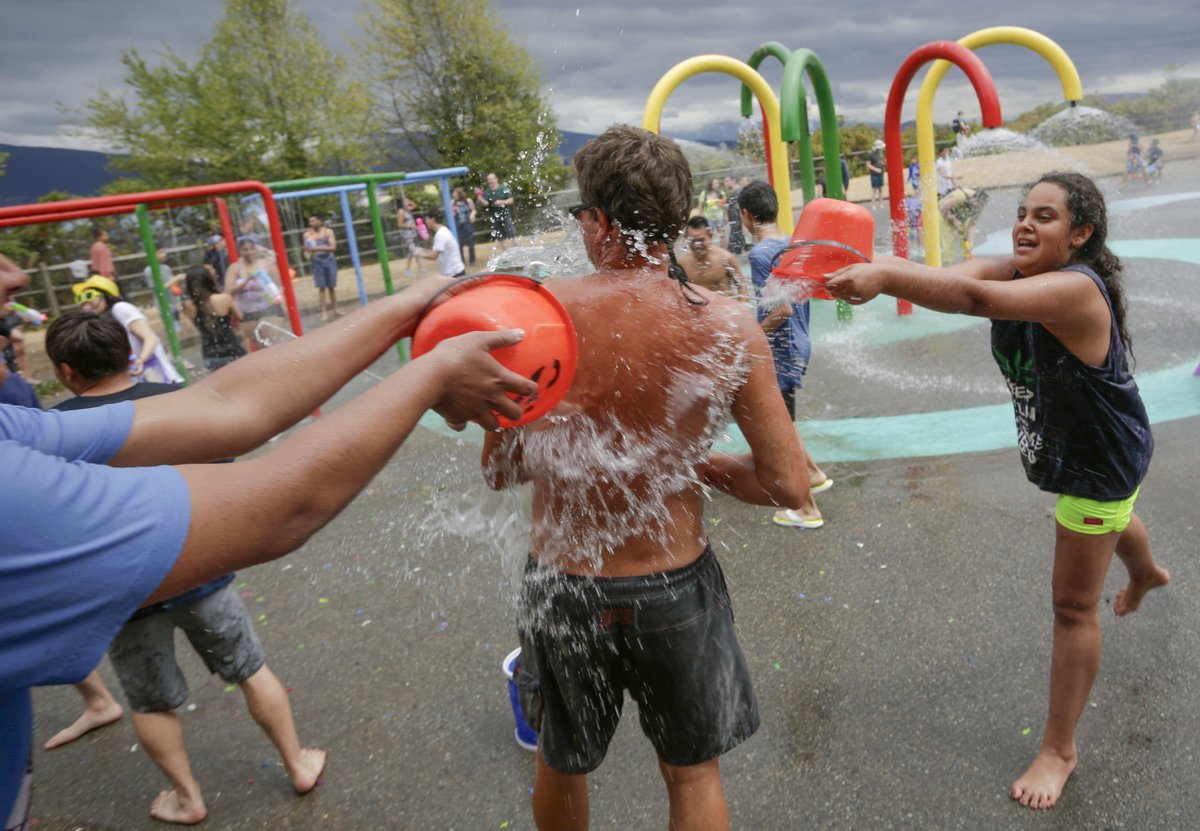 Vancouver Waterfight in Stanley Park, Vancouver, Canada
