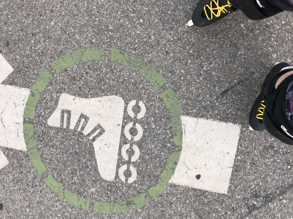 Rollerblading in Stanley Park, Vancouver, BC, Canada