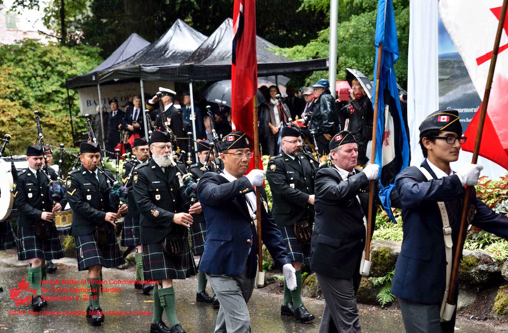 Official crowds paying respect at the Remembrance Day Ceremony in Stanley Park, Vancouver, BC, Canada