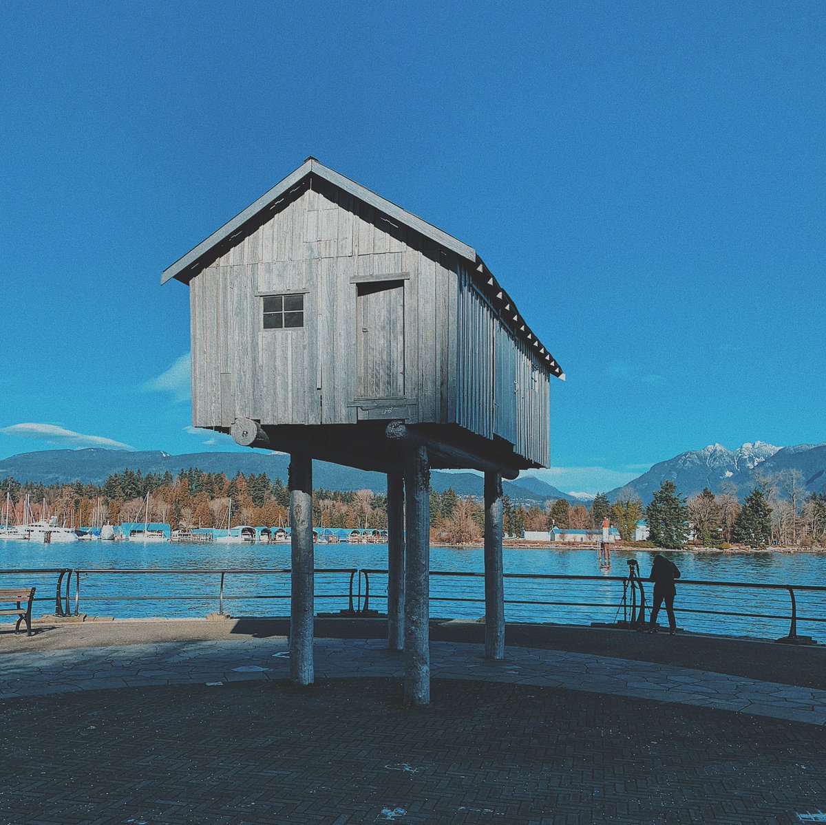 Ligthshed art at Coal Harbour, Vancouver, BC, Canada