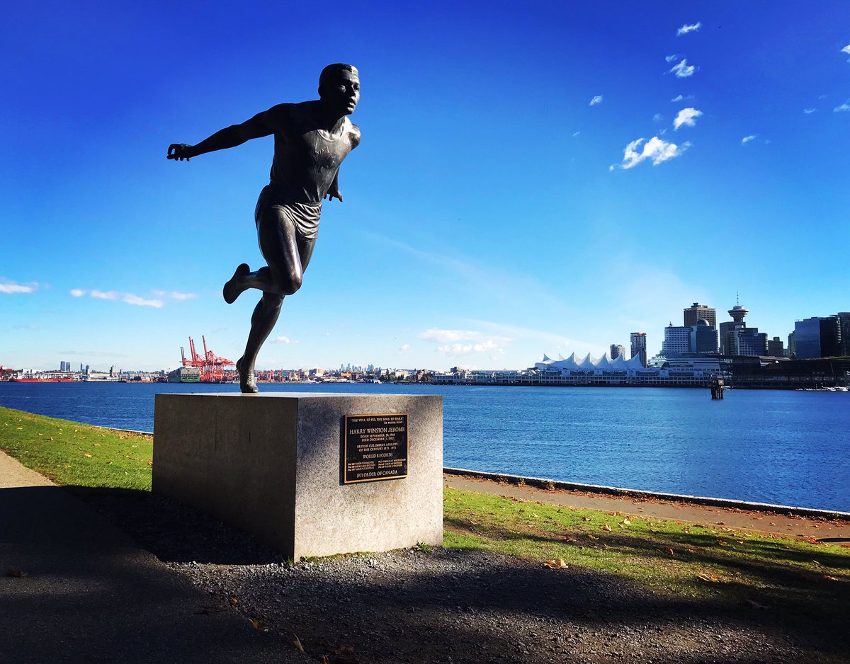 Harry Jerome Statue in Stanley Park, Vancouver, BC, Canada