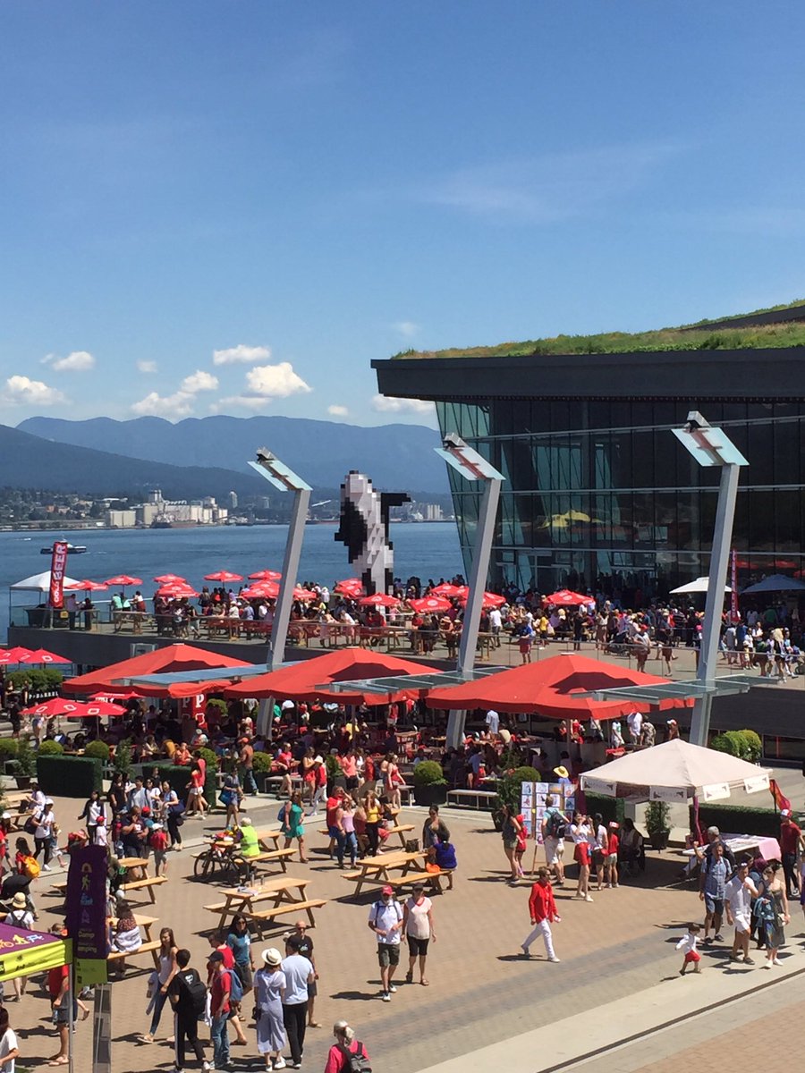 Massive crowds gathered for Canada Day at Jack Poole Plaza