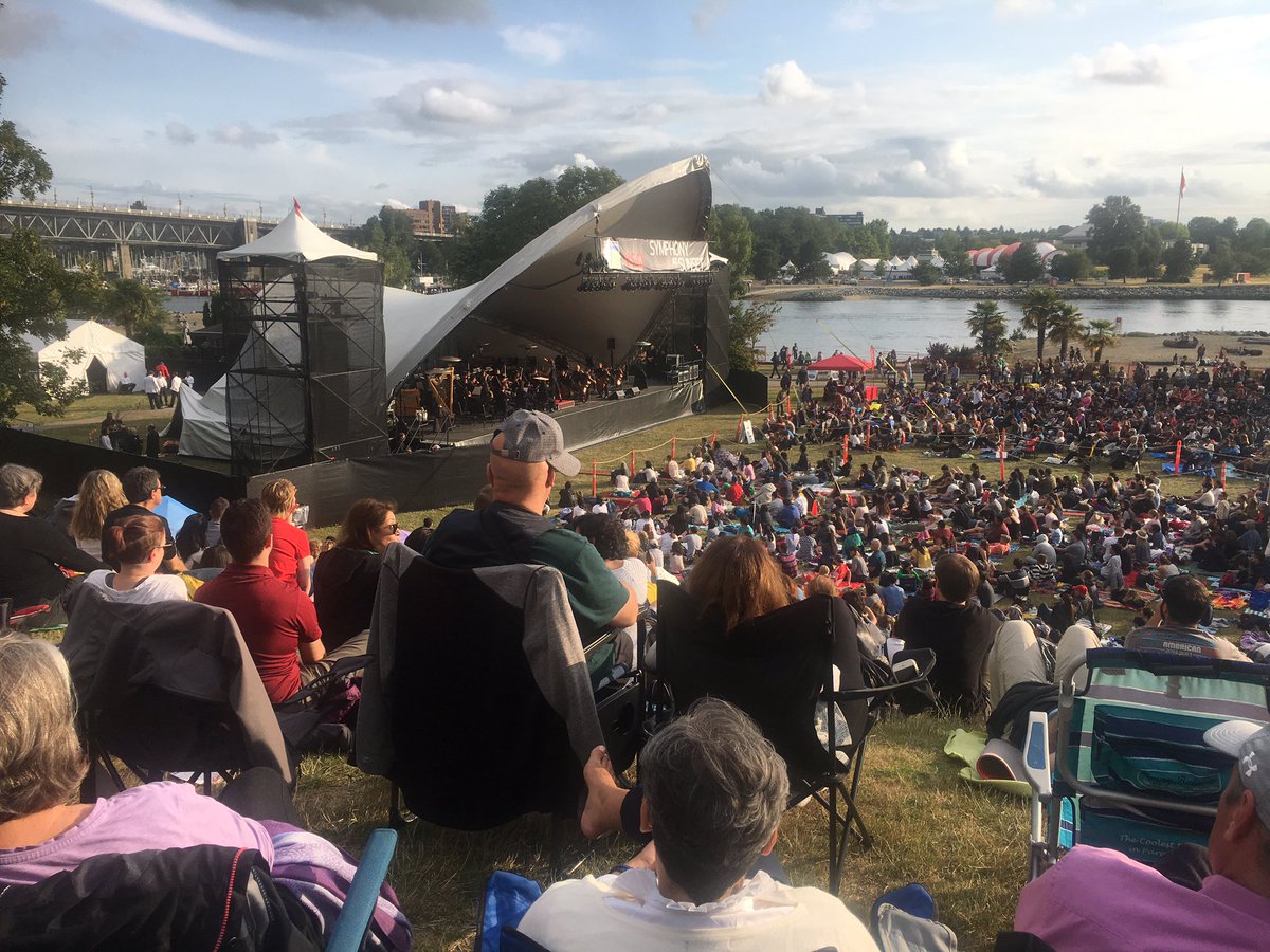 Symphony at Sunset event crowds, Vancouver, BC, Canada