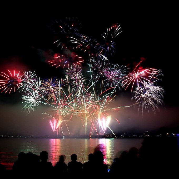 Celebration of Lights Fireworks at English Bay, Vancouver, BC, Canada
