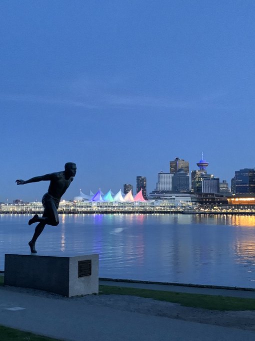 Harry Jerome Statue in Stanley Park, Vancouver, BC, Canada