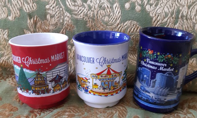 Annual collectible ceramic mug from the Vancouver Christmas Market