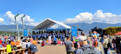 Family stage area operating inside the main Jack Poole Plaza grounds